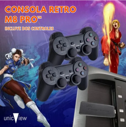 Consola Retro M8 Pro™ – con 10,000 Juegos Clásicos + Regalo Sorpresa 🎮🕹️