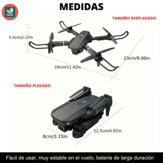 NUEVO DRONE  W8 PRO MAX 2025 CON INTELIGENCIA ARTIFICIAL + 2 Baterías Adicionales y Estuche de Regalo